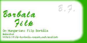 borbala filp business card