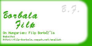 borbala filp business card